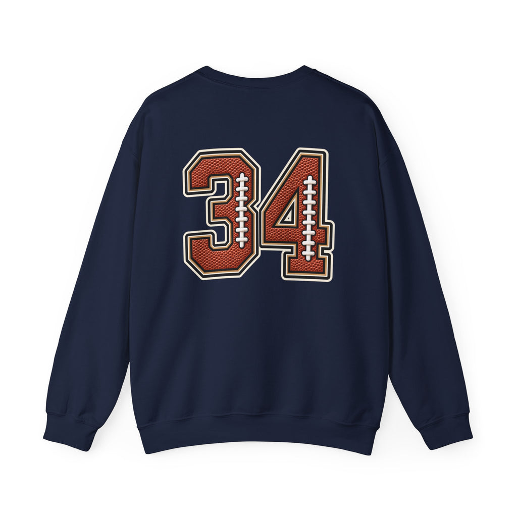 Customizable Women My Heart Is On That Field Crewneck Sweatshirt