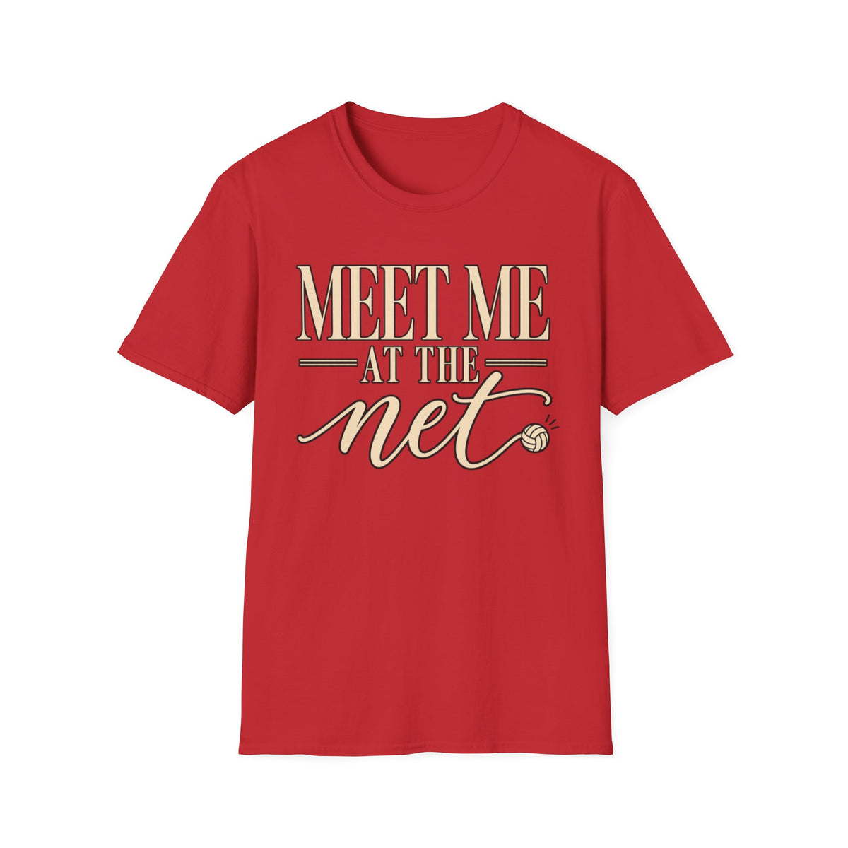 Custom Women Meet Me at the Net Volleyball T‑Shirt