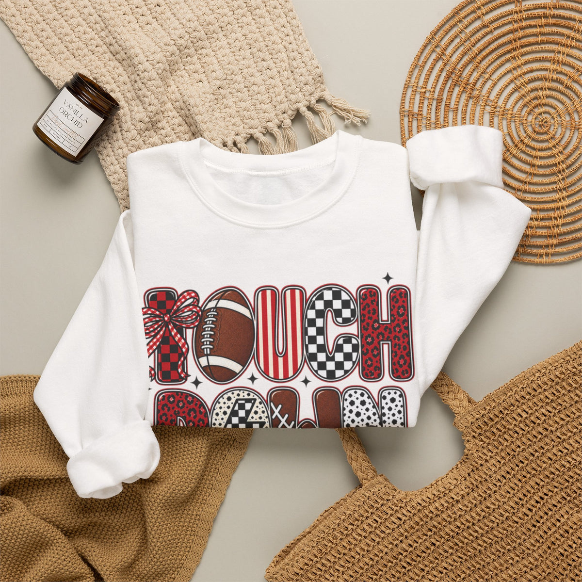 Women Touchdown Season Crewneck Sweatshirt