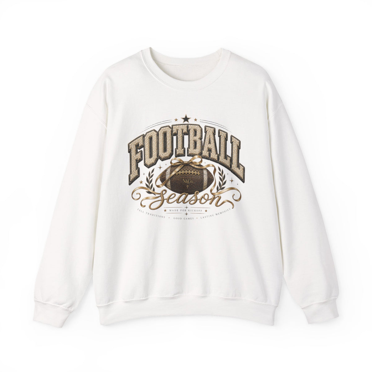 Women Nicole&Co. Football Season Crewneck Sweatshirt