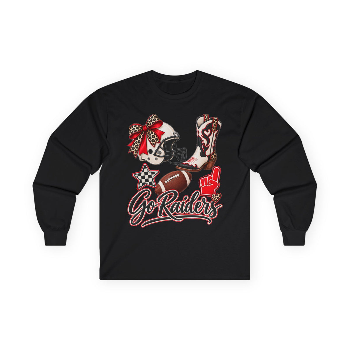 Women Raiders Football Long Sleeve Tee