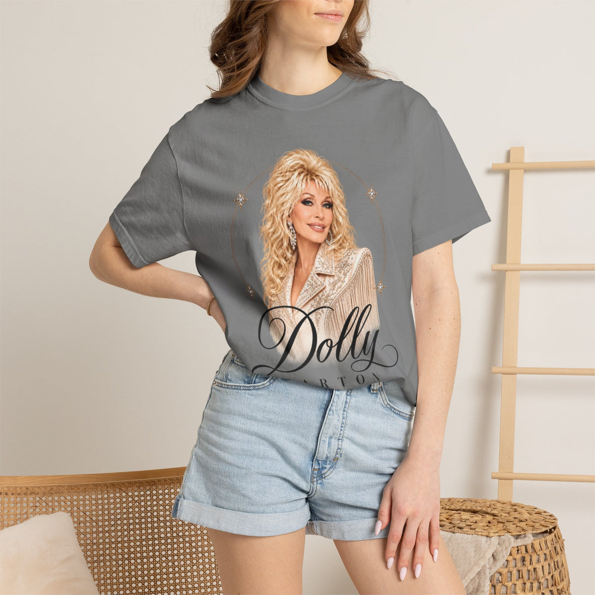 Women Comfort Colors Dolly Retro Glam Graphic T-Shirt