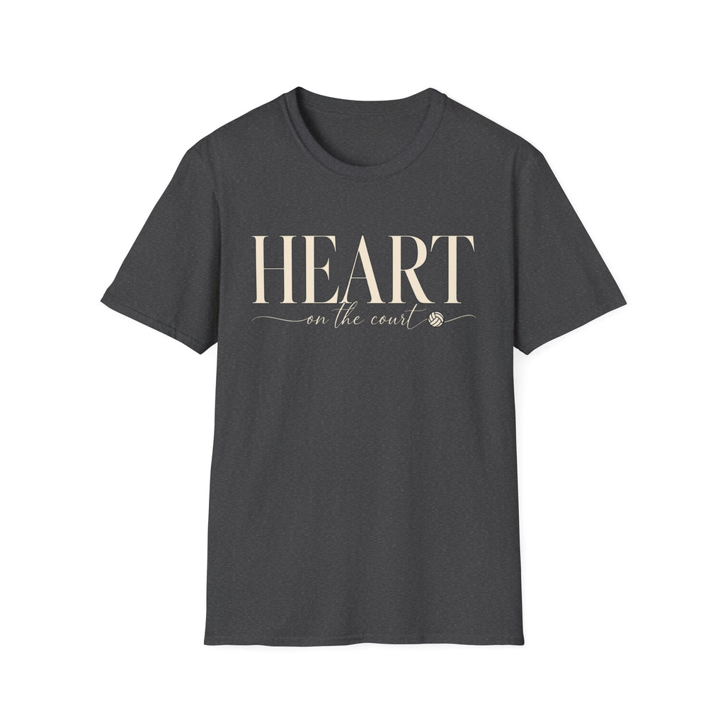 Women Heart on the Court Volleyball T-Shirt