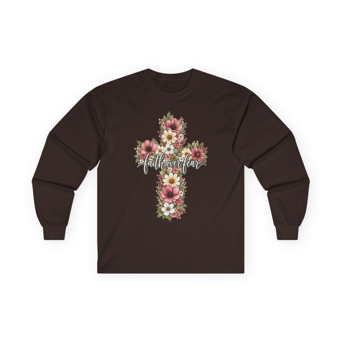 Women Faith Over Fear Long Sleeve Tee