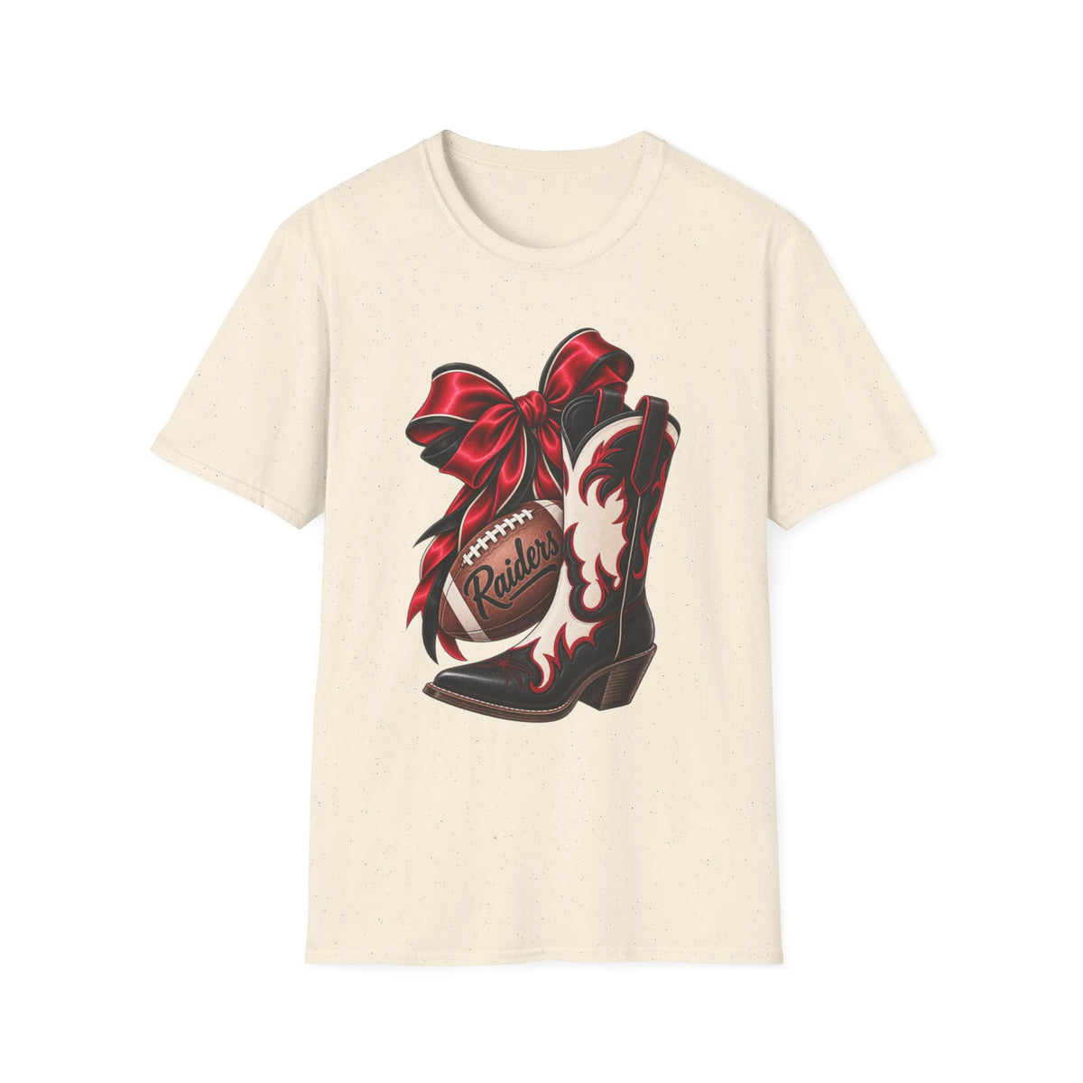 Women Red Bow & Boots Game Day T-Shirt