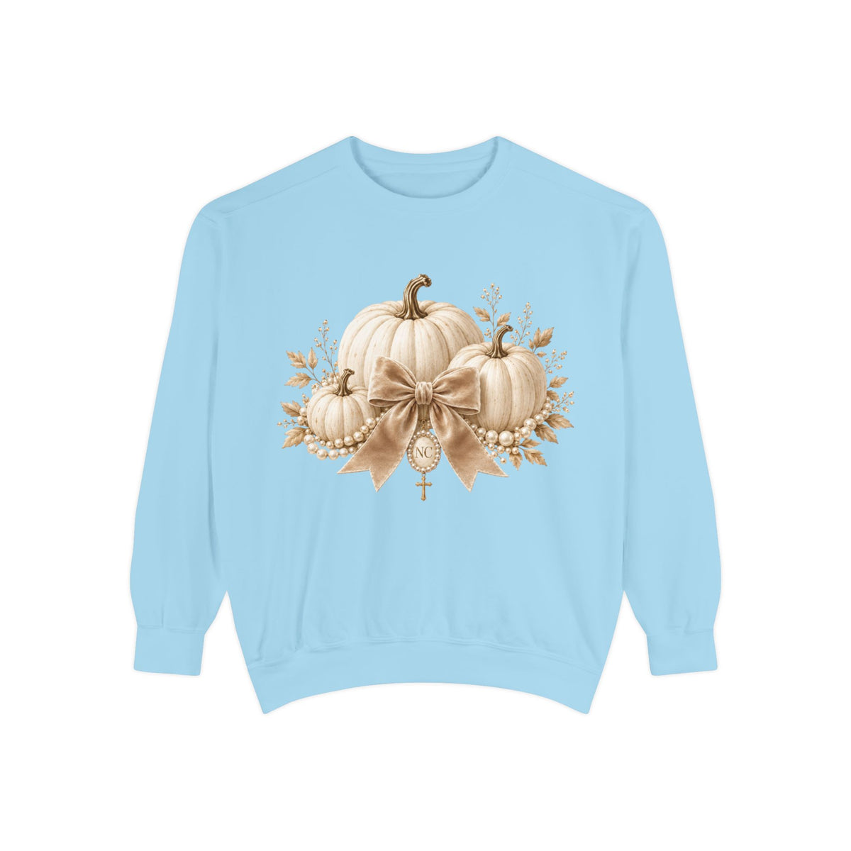Women Pumpkin Bouquet Crewneck