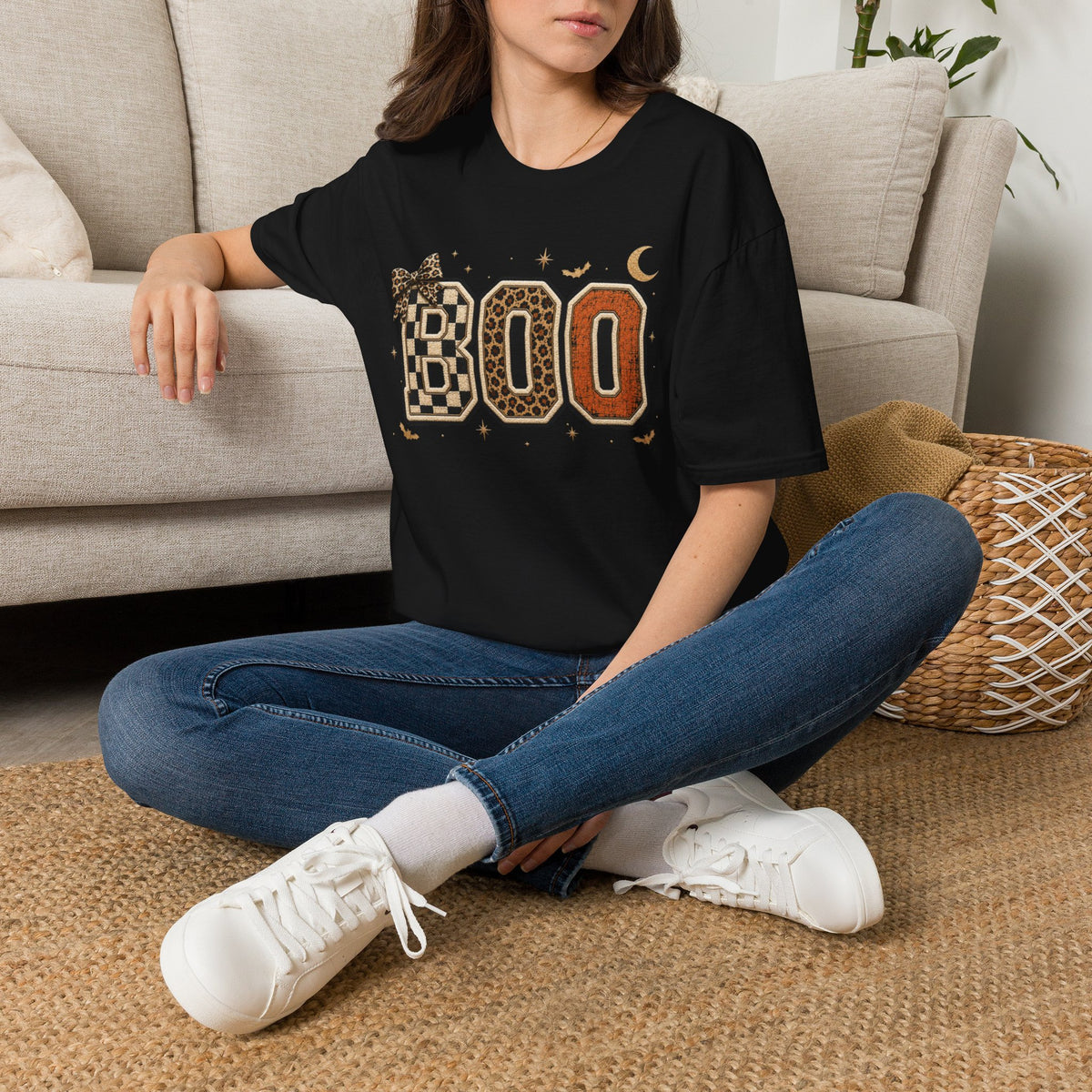 Women Boo Halloween T‑Shirt