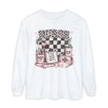 Nurse Life Long Sleeve Tee — Pink Checkerboard