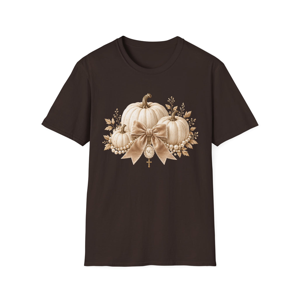 Women Pumpkin Trio Bow T-Shirt