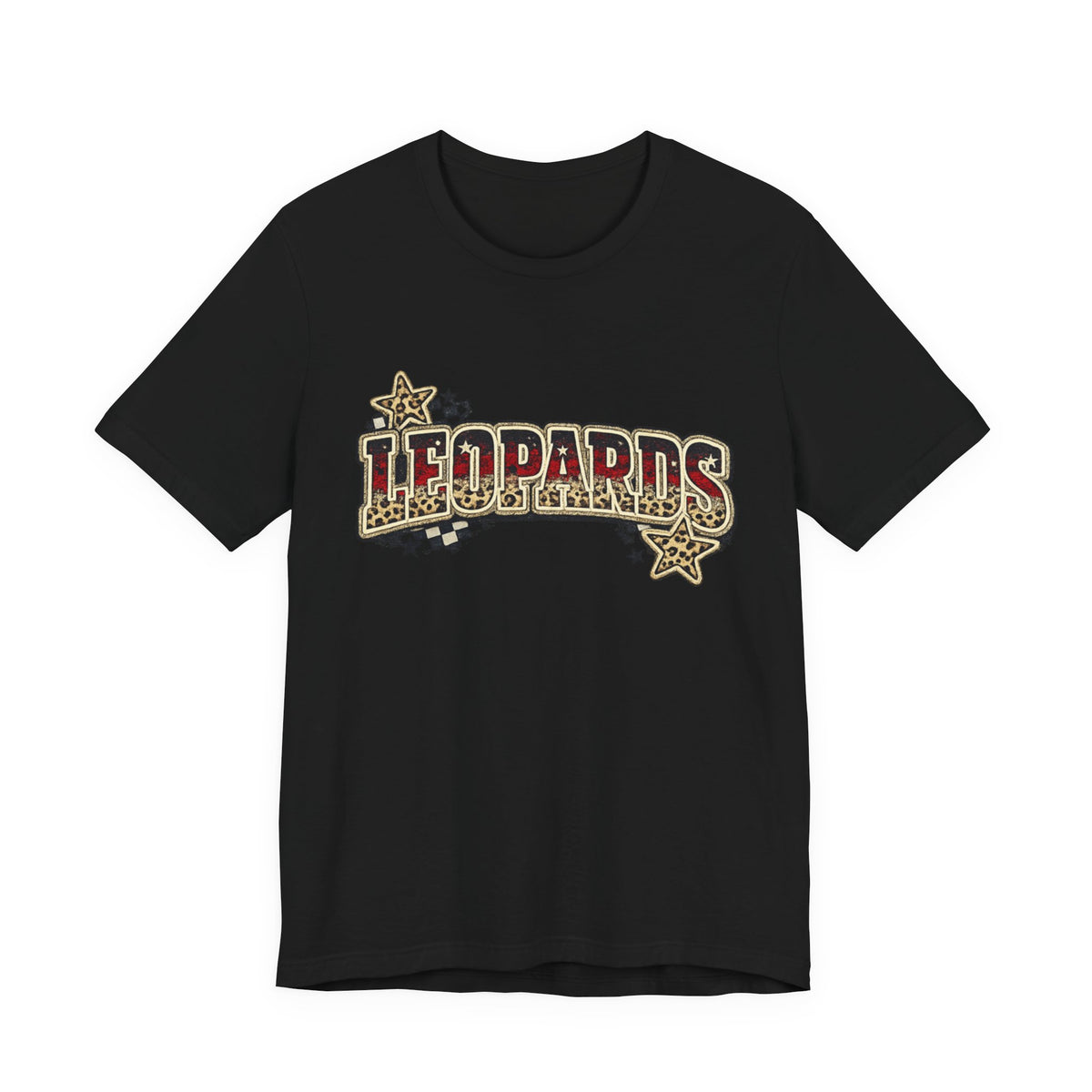 Women Bella+Canvas Leopards Retro Stars T-Shirt