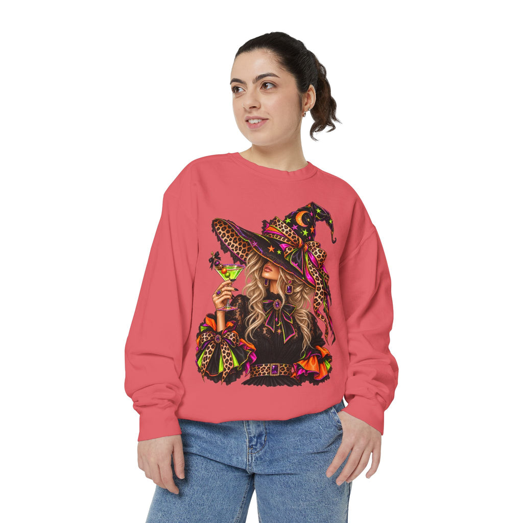 Witchy Halloween Sweatshirt — Colorful Boho Witch Graphic