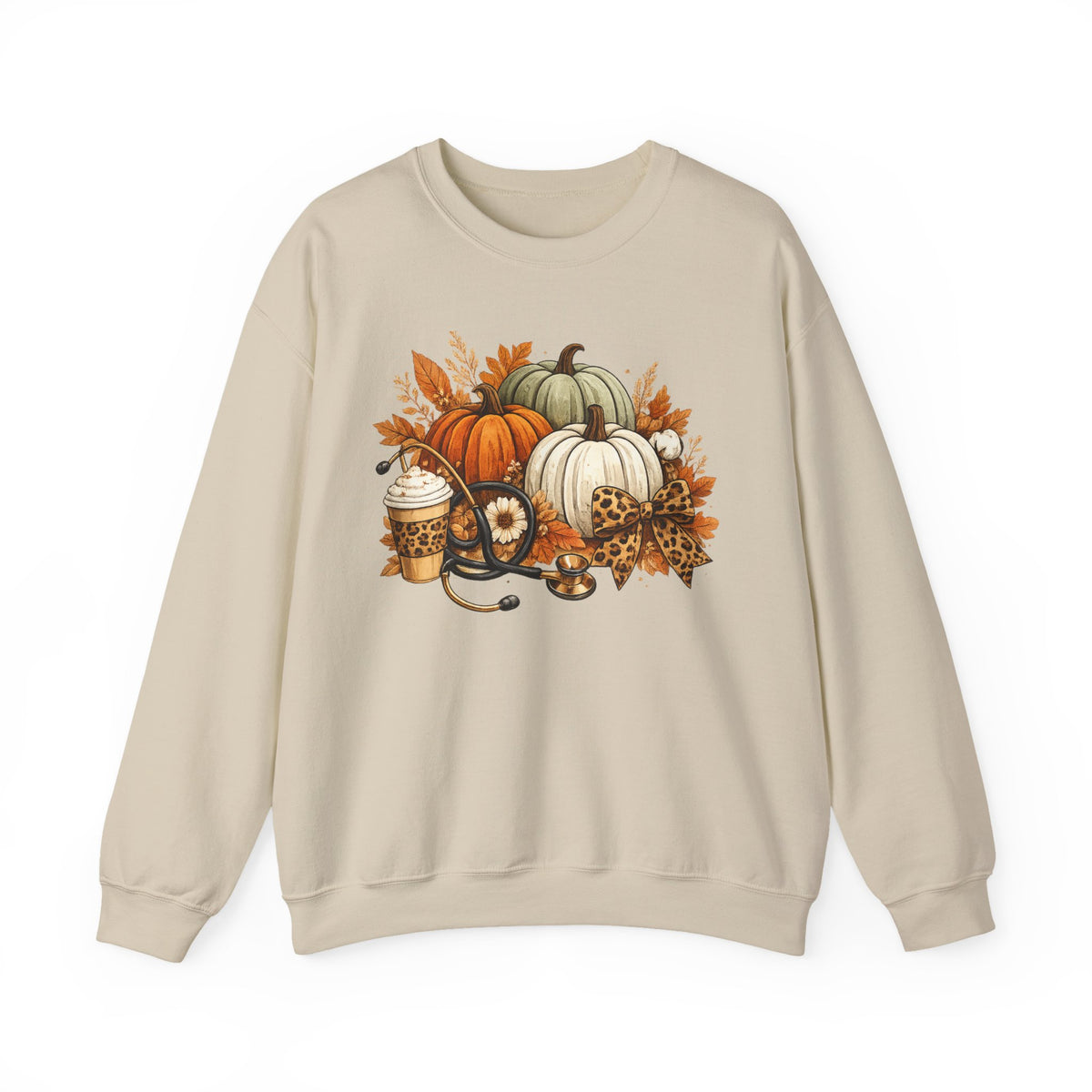 Nurse Autumn Pumpkin Harvest Sweatshirt – Cozy Fall Pumpkin Spice Graphic Crewneck