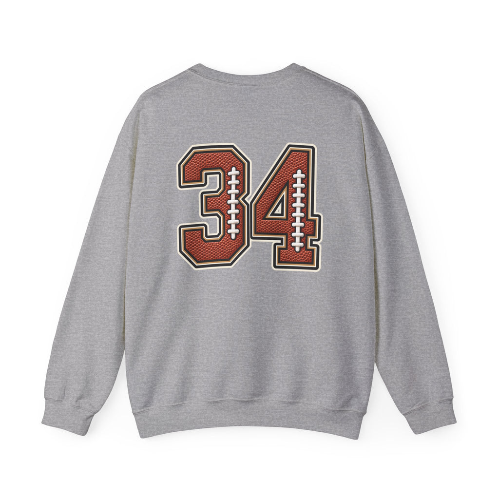 Customizable Women My Heart Is On That Field Crewneck Sweatshirt