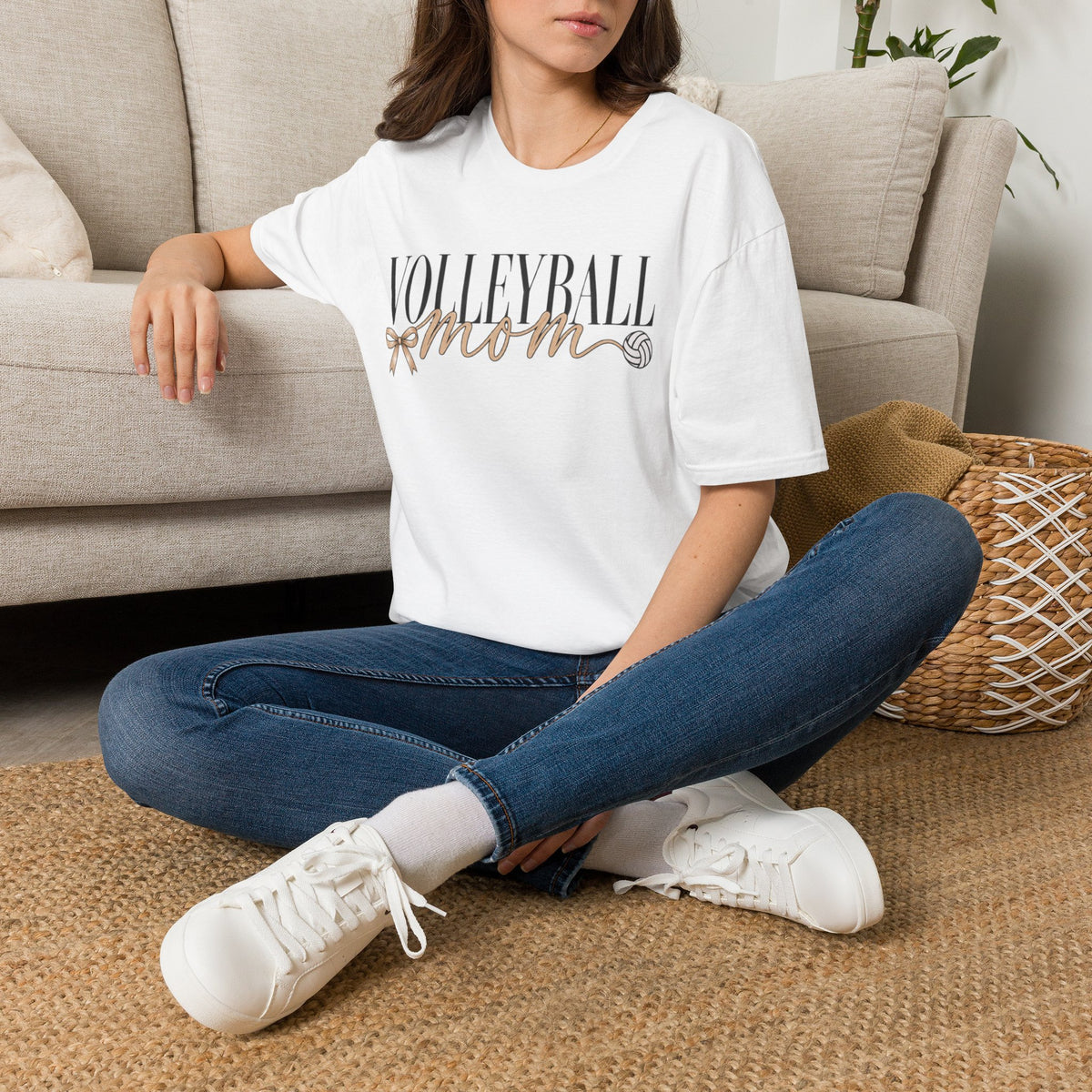 Custom Women Volleyball Mom T-Shirt
