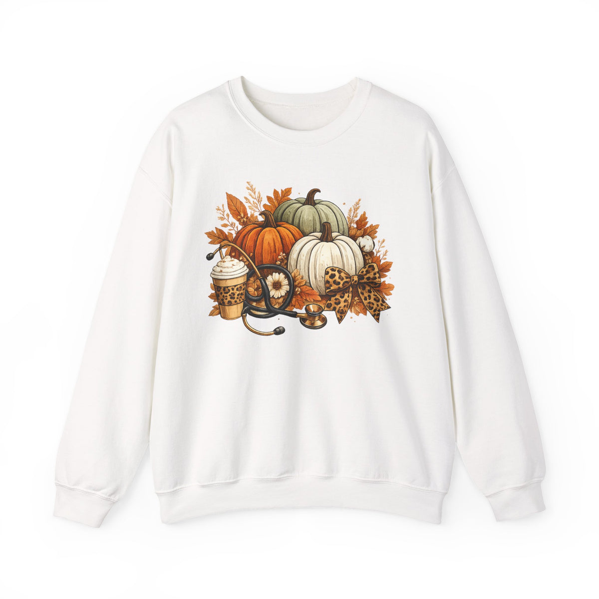 Nurse Autumn Pumpkin Harvest Sweatshirt – Cozy Fall Pumpkin Spice Graphic Crewneck