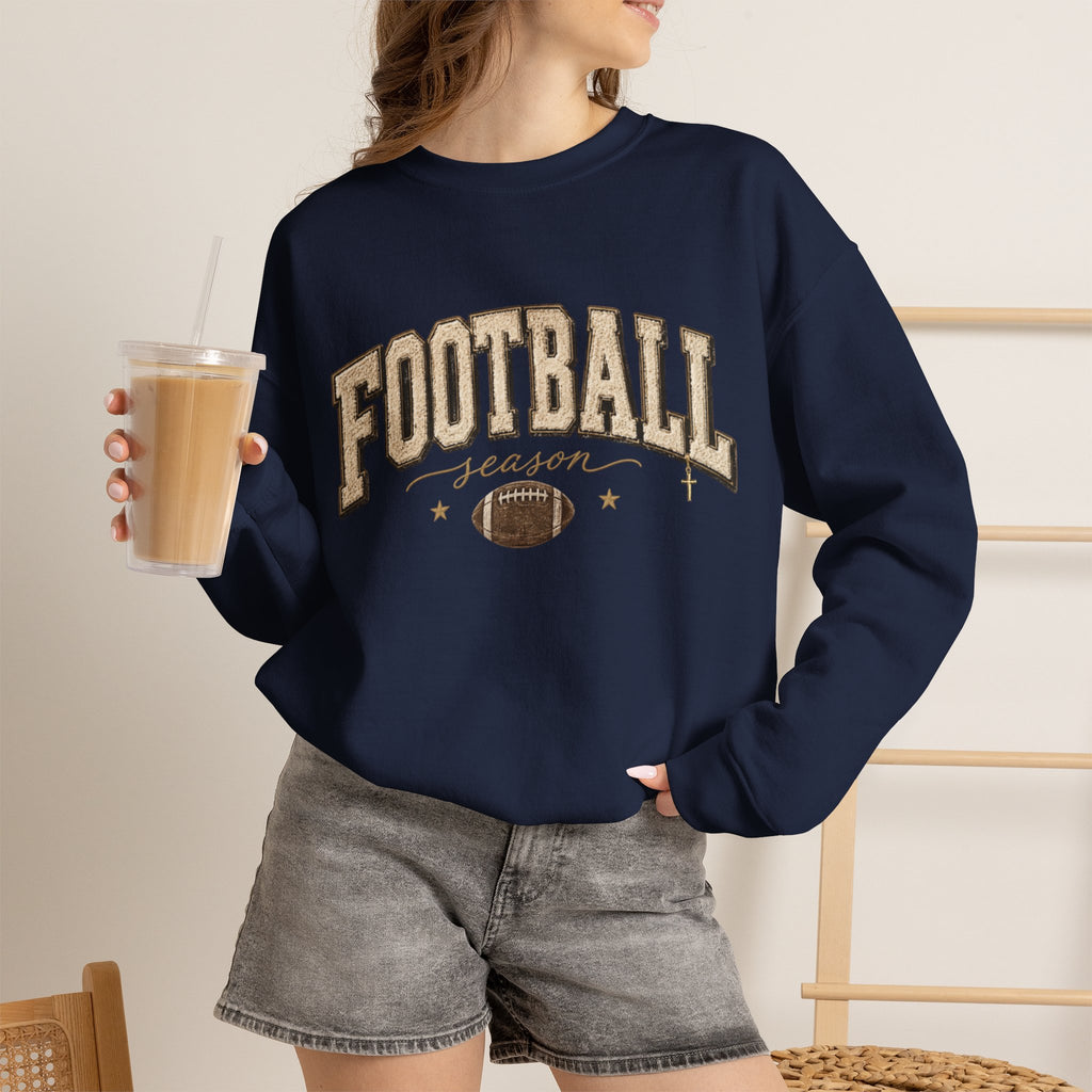 Women Football Season Crewneck Sweatshirt