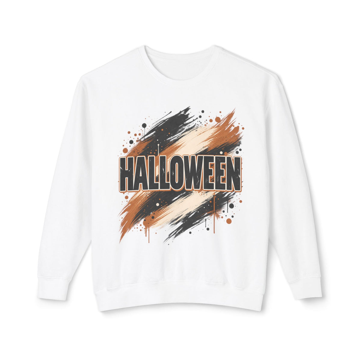Women Comfort Colors Halloween Graphic Sweatshirt — Brush Stroke Script Design