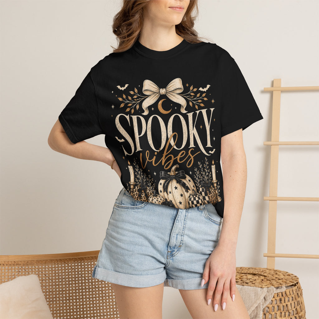 Women Comfort Colors Spooky Vibes Halloween T-Shirt