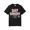 Day Surgery Nurse T‑Shirt — Pink Plaid & Leopard Bow Stethoscope Tee