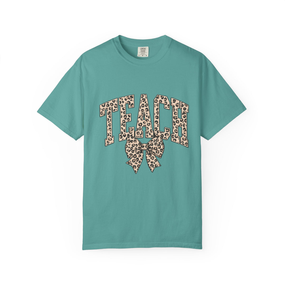 Teacher Leopard Print Bow T-Shirt