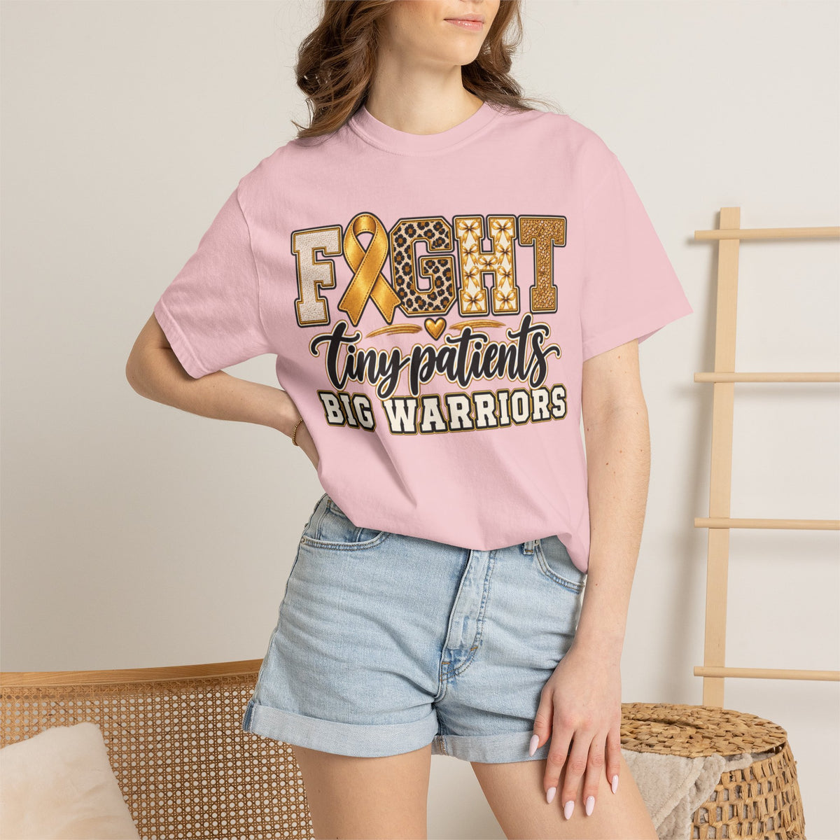 Women Comfort Colors Fight Tiny Patients Big Warriors T-Shirt