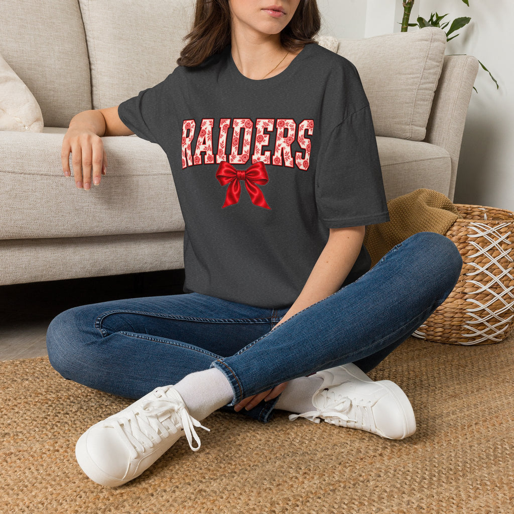 Women Raiders Floral Bow T-Shirt