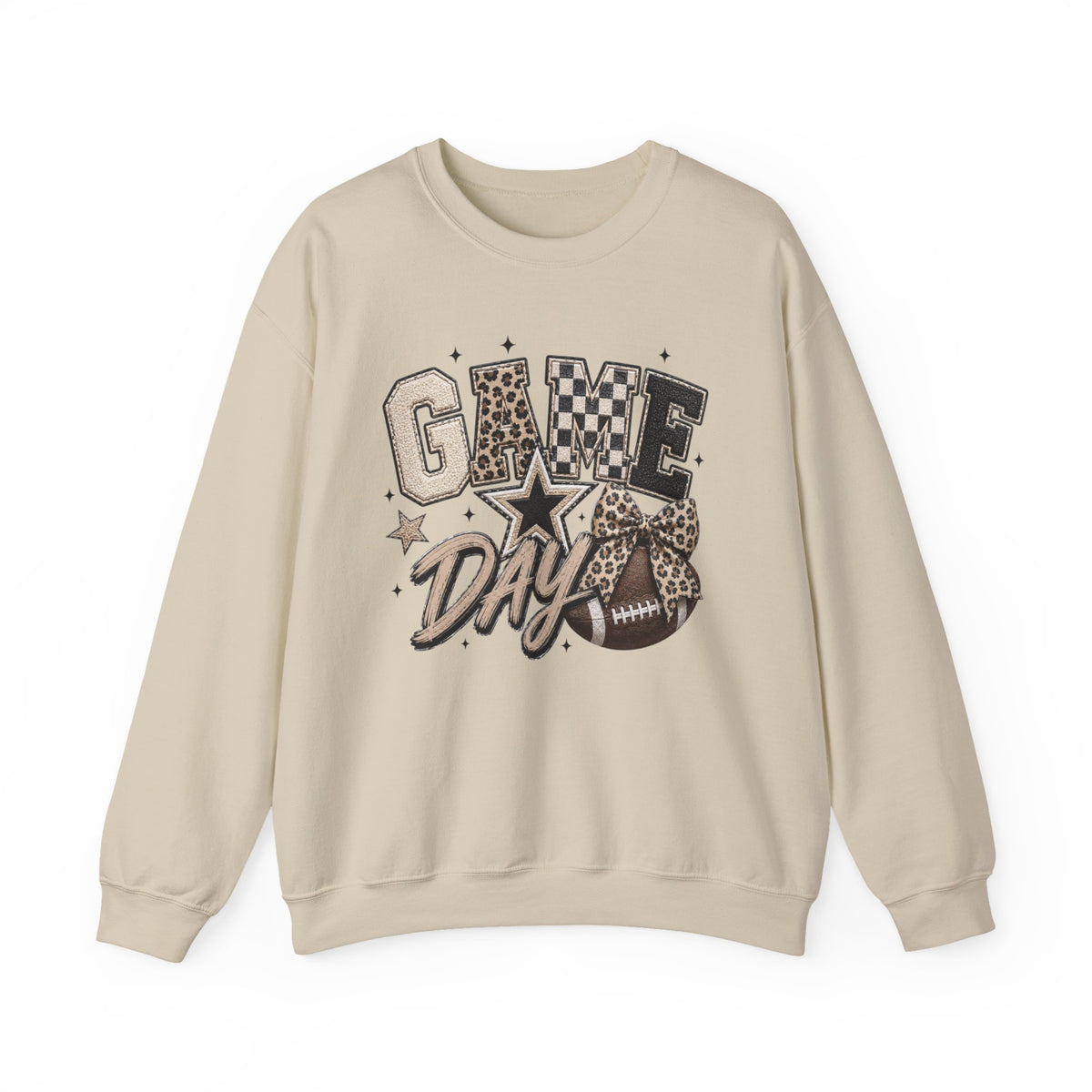 Women Neutral Colors Game Day Crewneck Sweatshirt