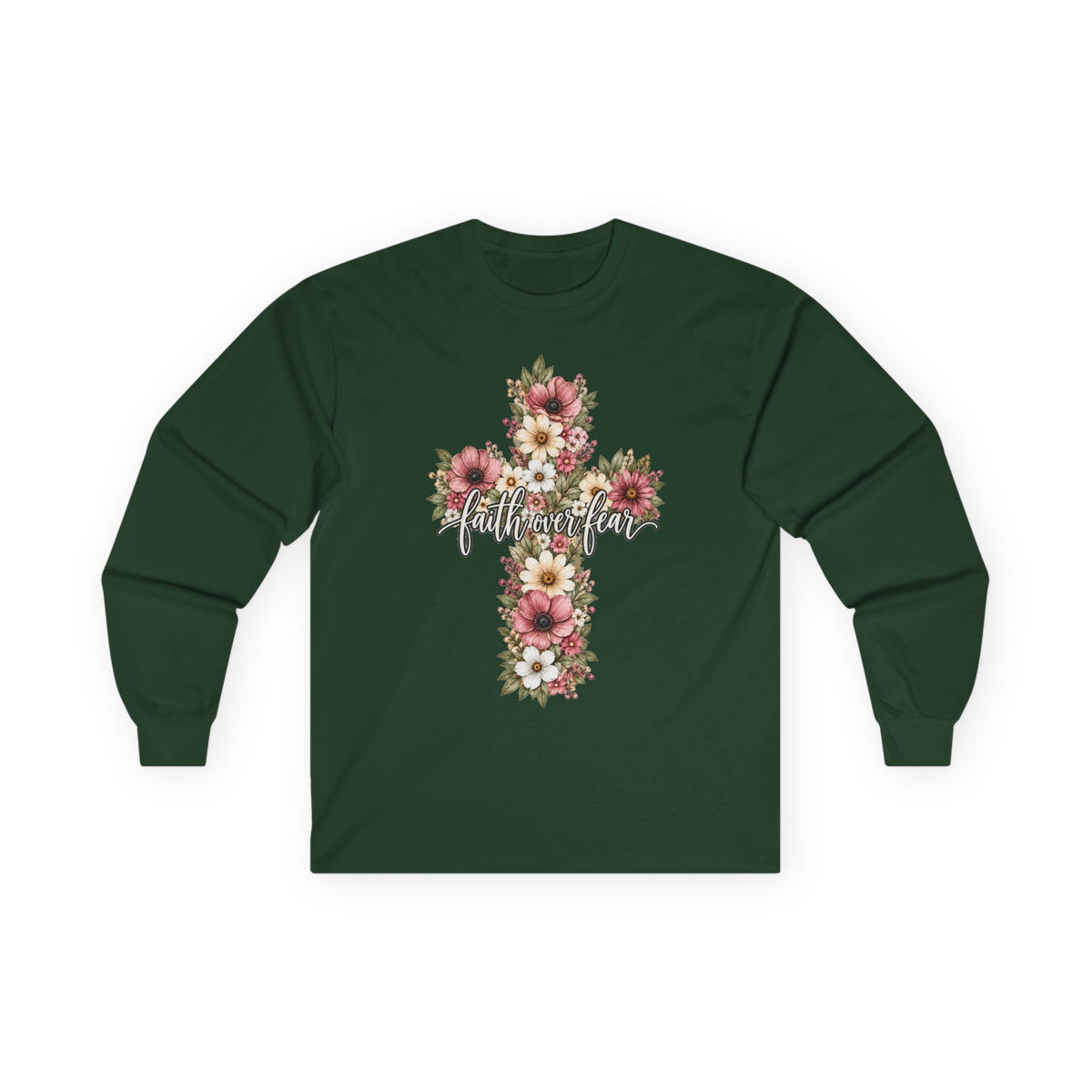 Women Faith Over Fear Long Sleeve Tee