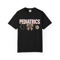 Pediatrics T-Shirt with Leopard Bow & Stethoscope — Cute Medical Tee for Pediatric Nurses/Doctors