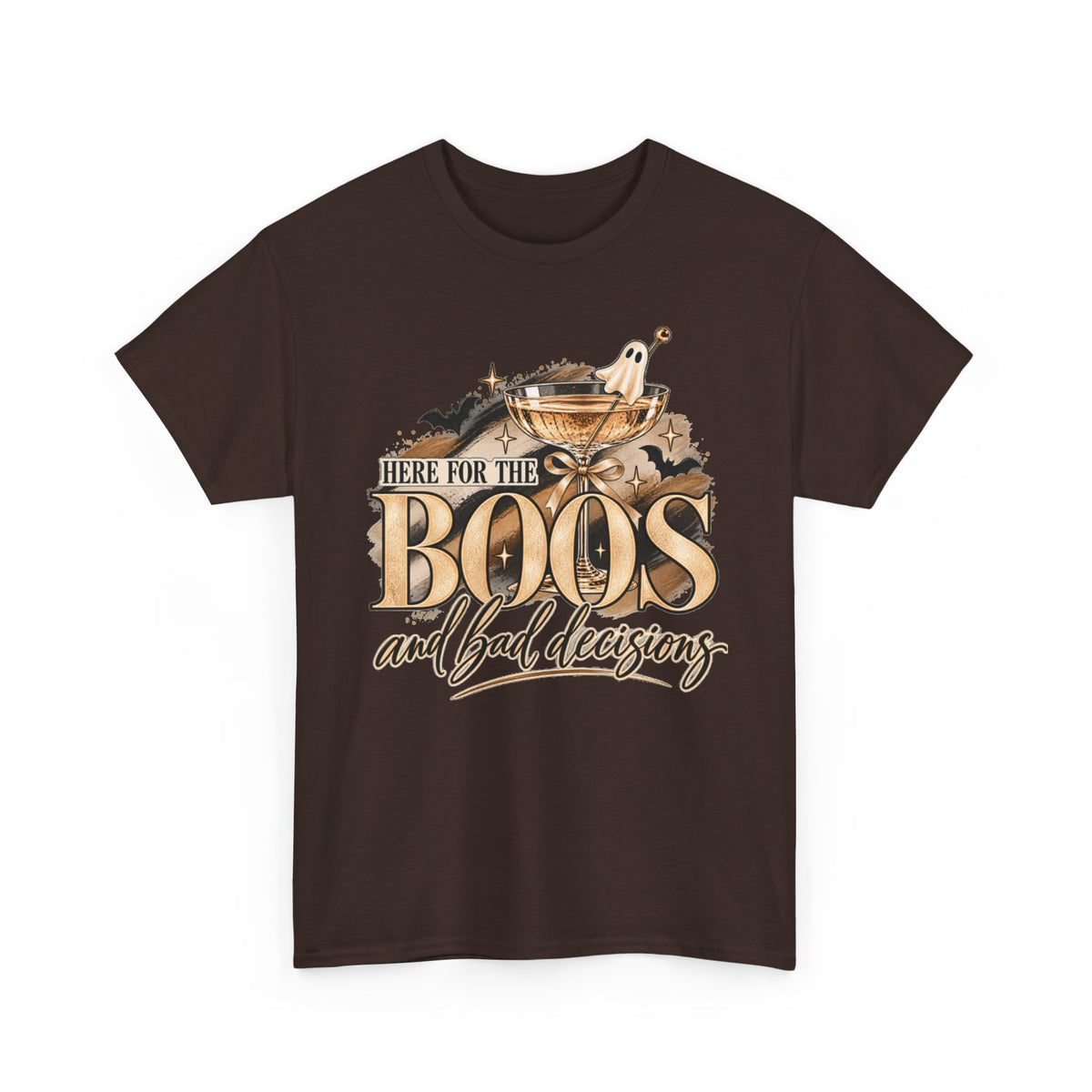Halloween 'Here for the Boos and Bad Decisions' Tee