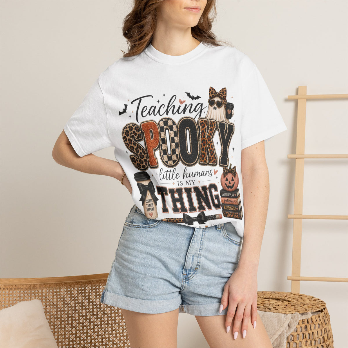 Women Comfort Colors Spooky Teaching Tee