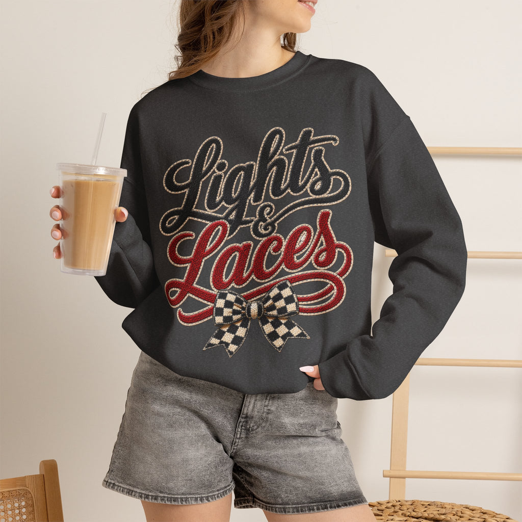 Women "Lights & Laces" Crewneck Sweatshirt