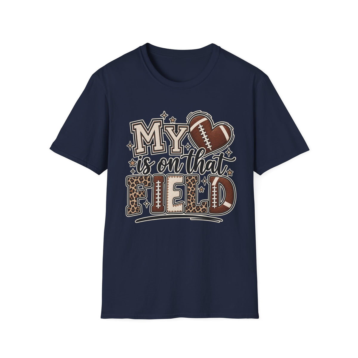 Customizable Women "My Heart Is On That Field" T-Shirt