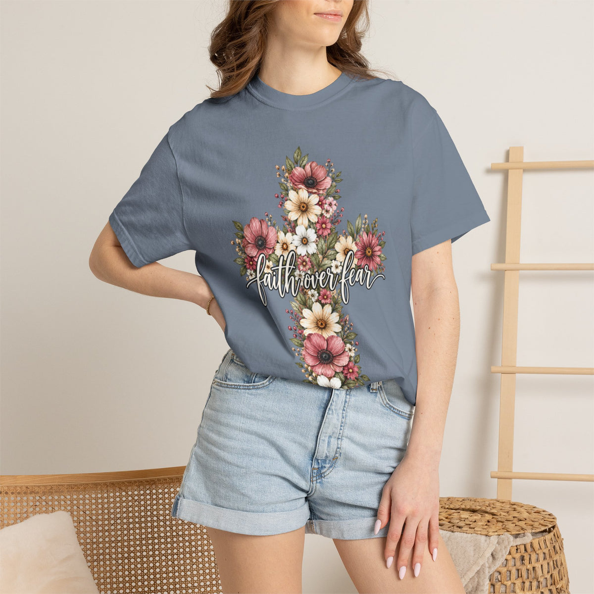 Women Comfort Colors Faith Over Fear T-Shirt
