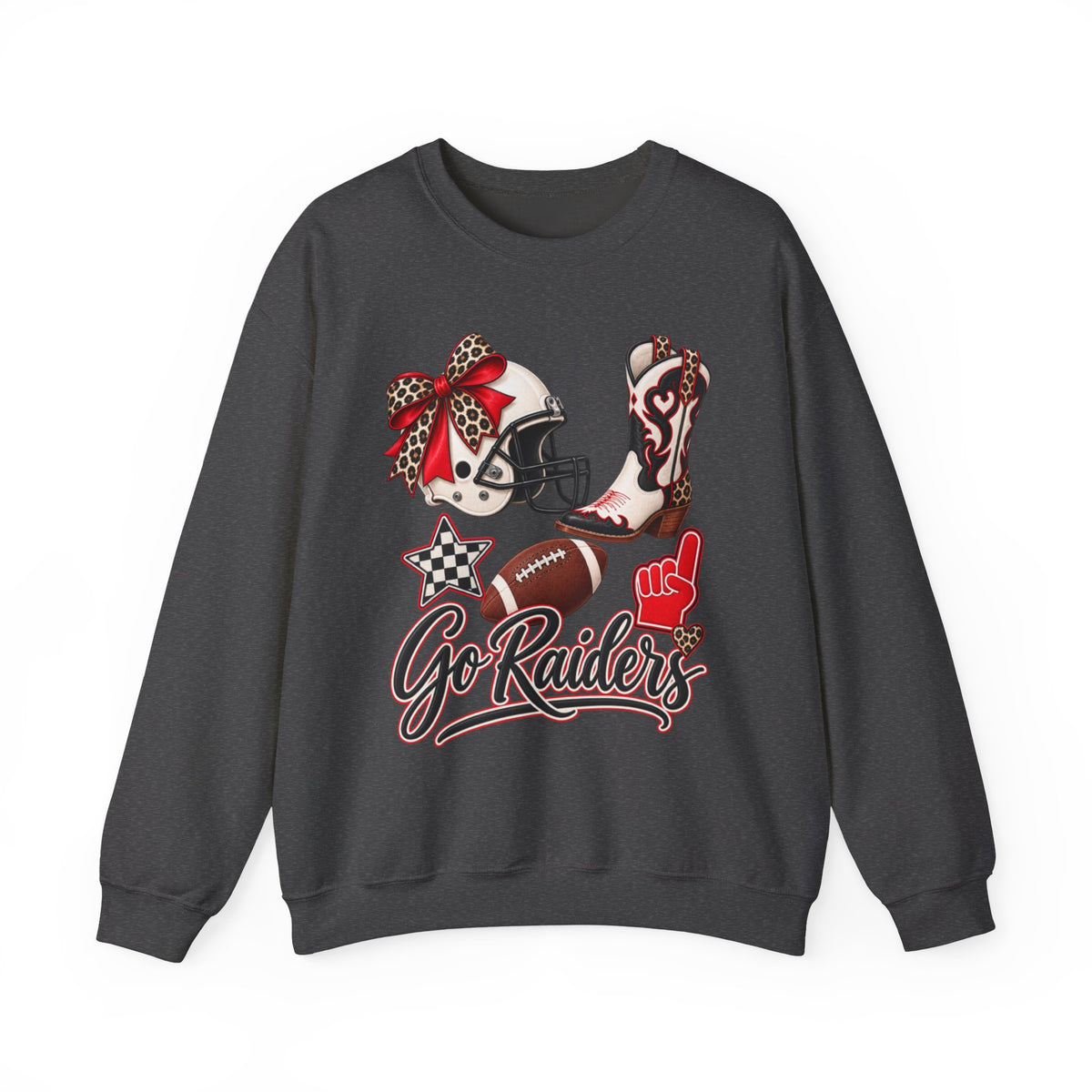 Women Raiders Football Crewneck Sweatshirt