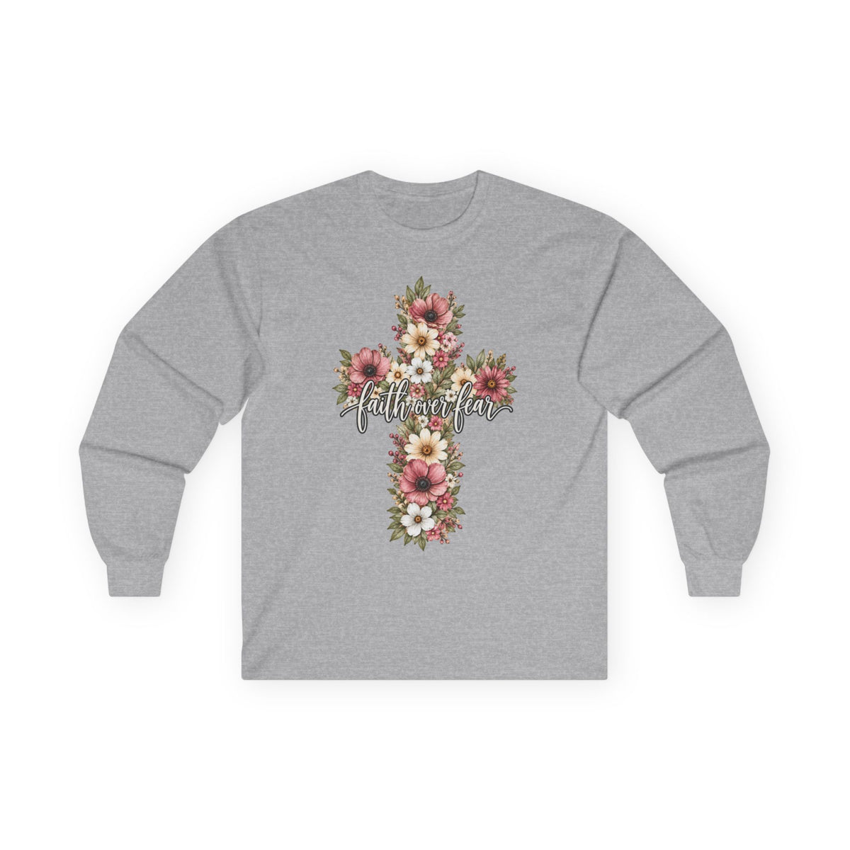 Women Faith Over Fear Long Sleeve Tee