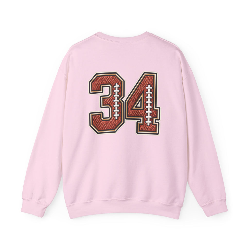 Customizable Women My Heart Is On That Field Crewneck Sweatshirt