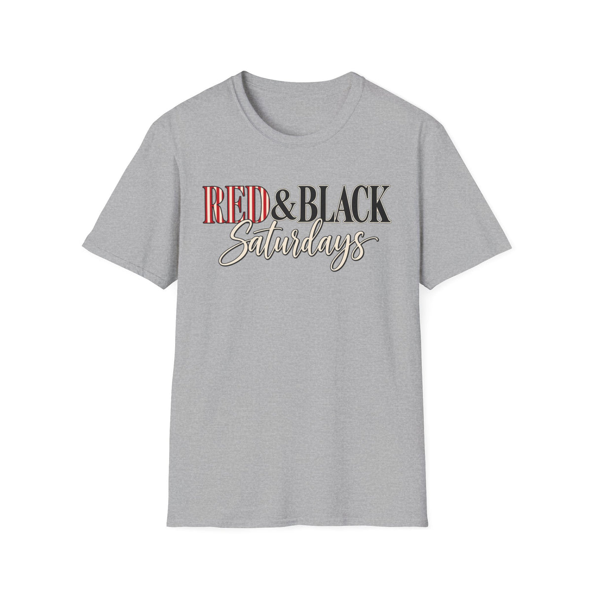 Women Red & Black Saturdays T‑Shirt