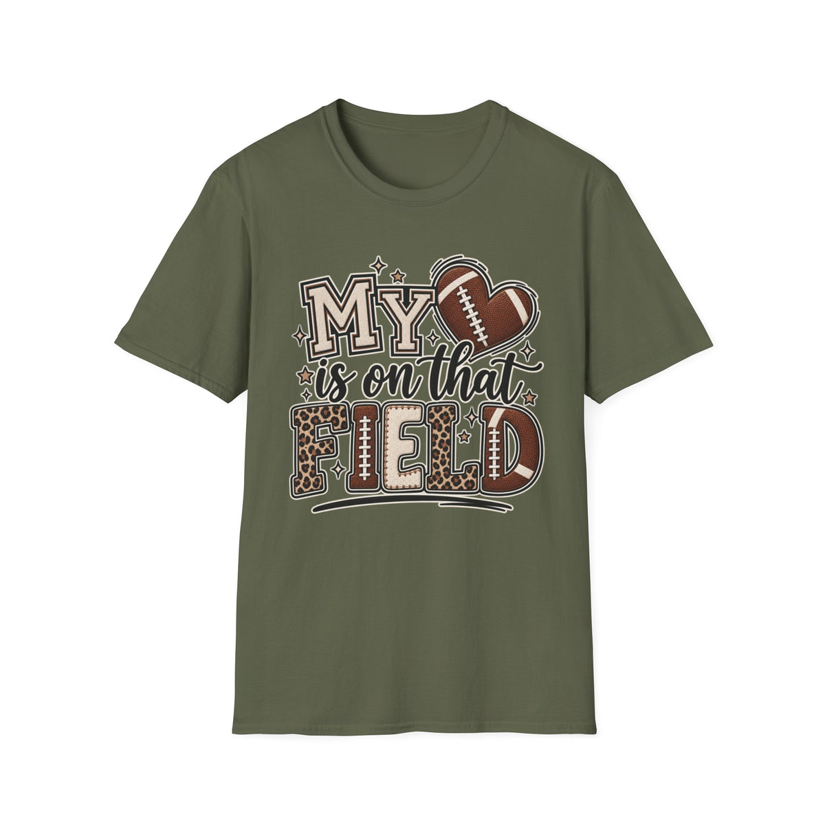 Customizable Women "My Heart Is On That Field" T-Shirt