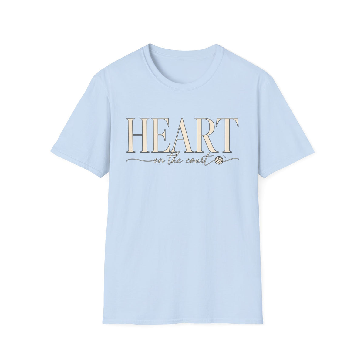 Women Heart on the Court Volleyball T-Shirt