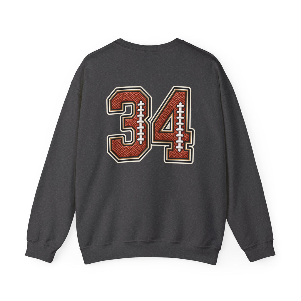 Customizable Women My Heart Is On That Field Crewneck Sweatshirt