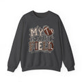 Customizable Women My Heart Is On That Field Crewneck Sweatshirt