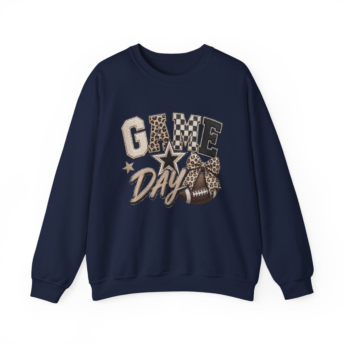 Women Neutral Colors Game Day Crewneck Sweatshirt