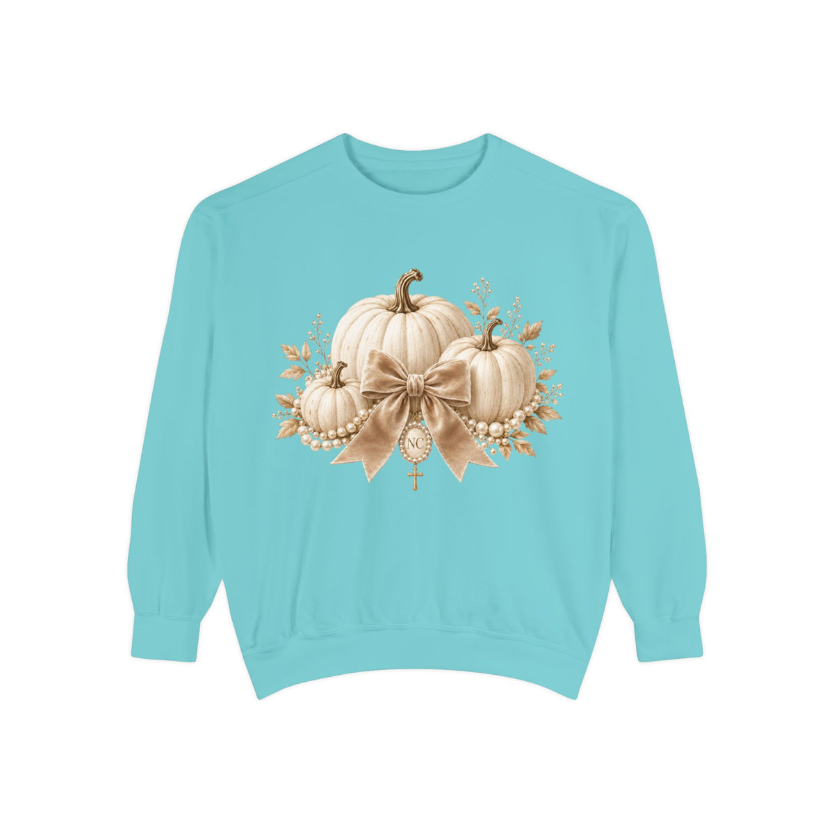Women Pumpkin Bouquet Crewneck