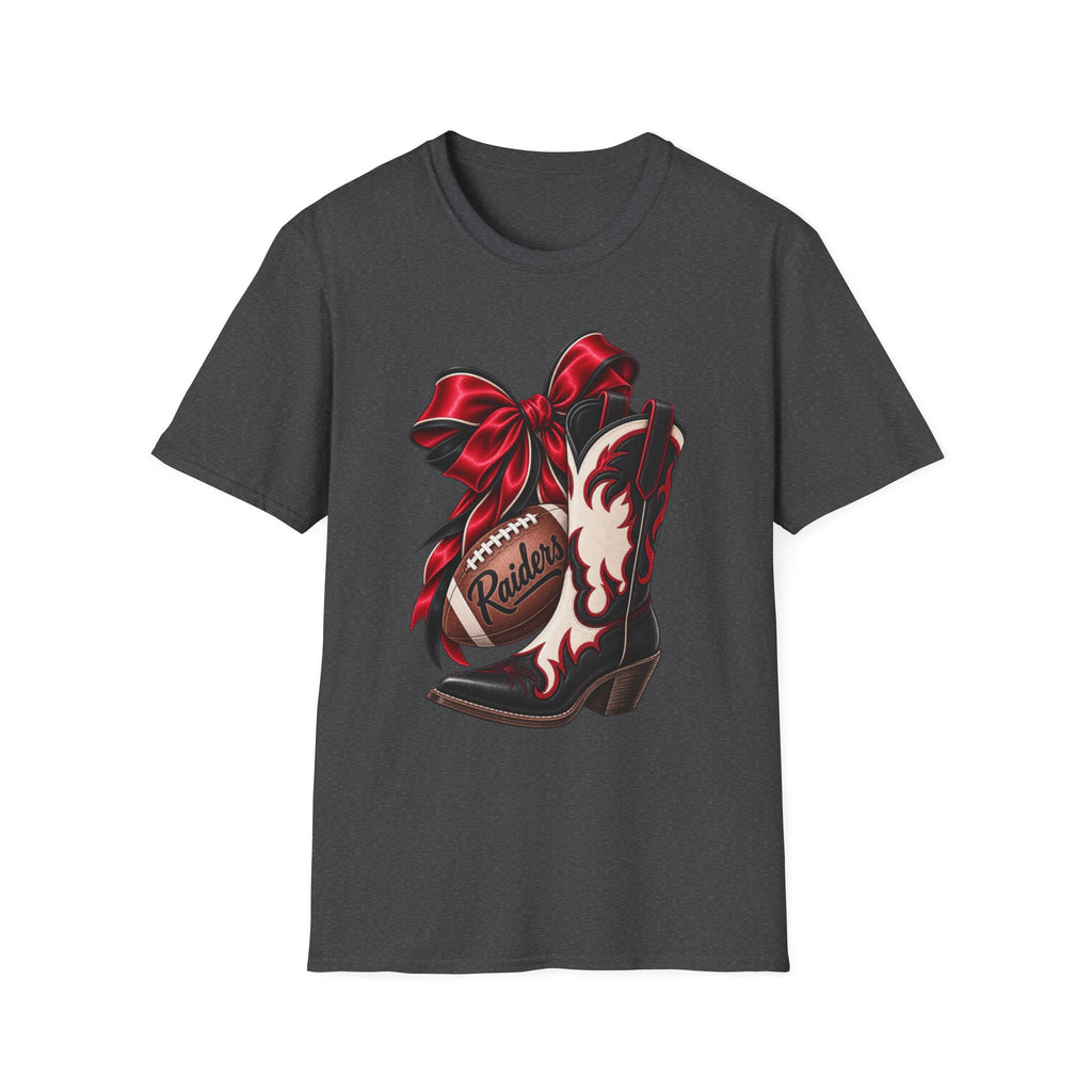 Women Red Bow & Boots Game Day T-Shirt