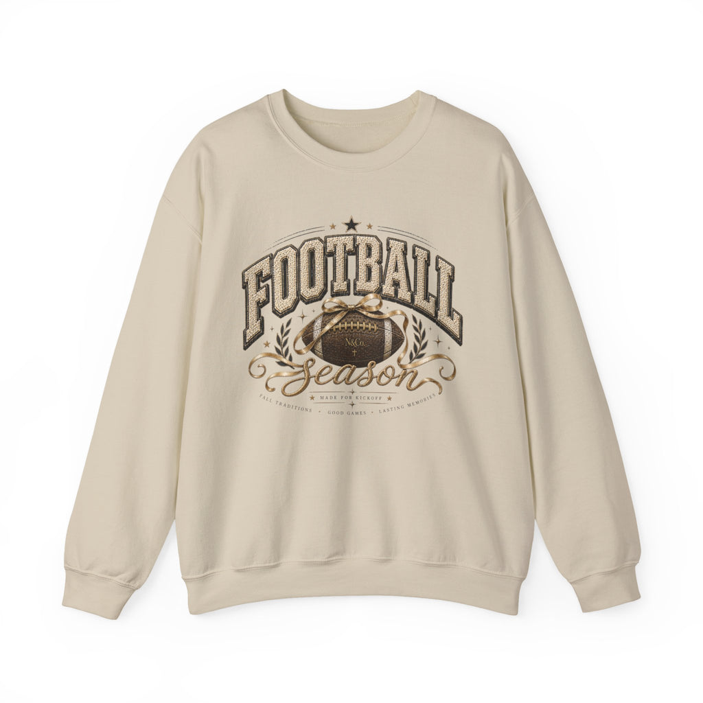 Women Nicole&Co. Football Season Crewneck Sweatshirt