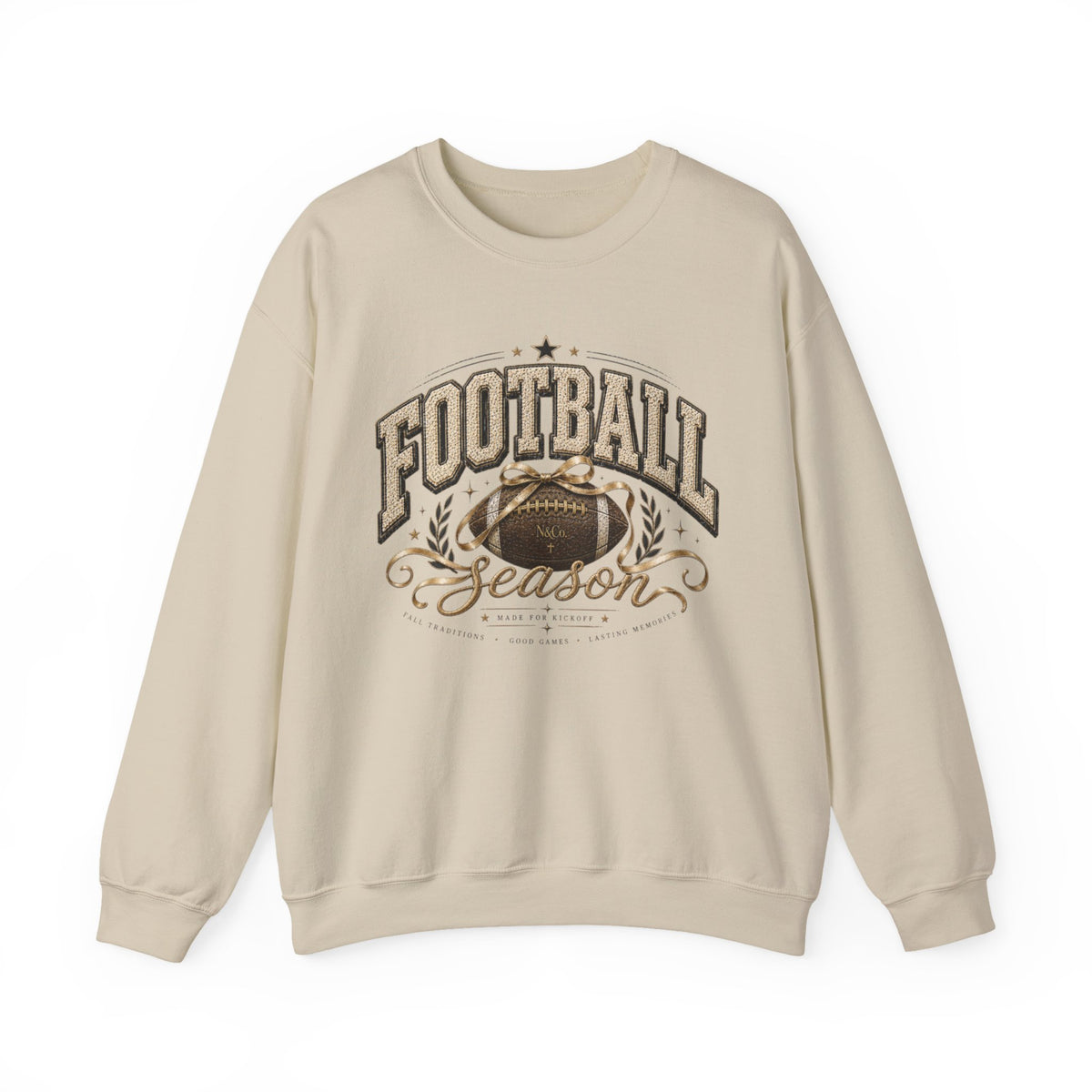 Women Nicole&Co. Football Season Crewneck Sweatshirt