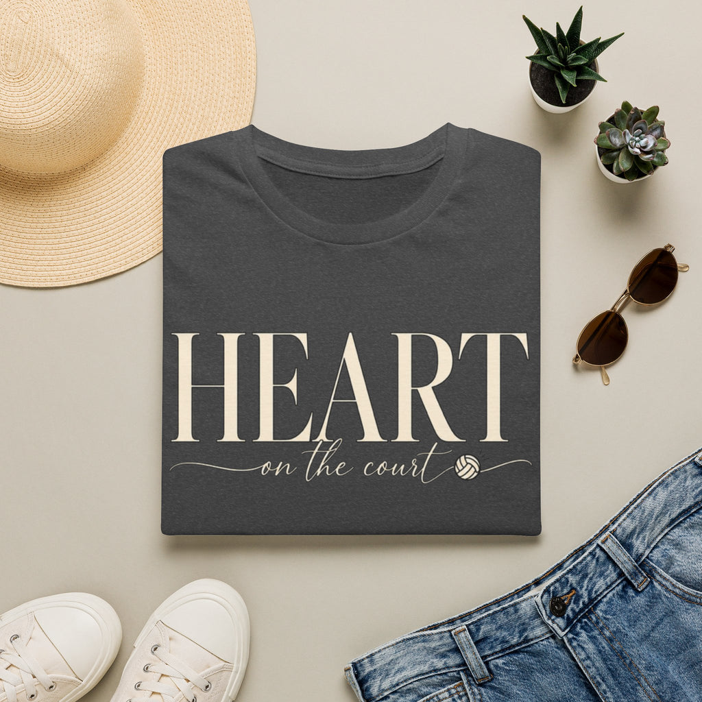 Women Heart on the Court Volleyball T-Shirt