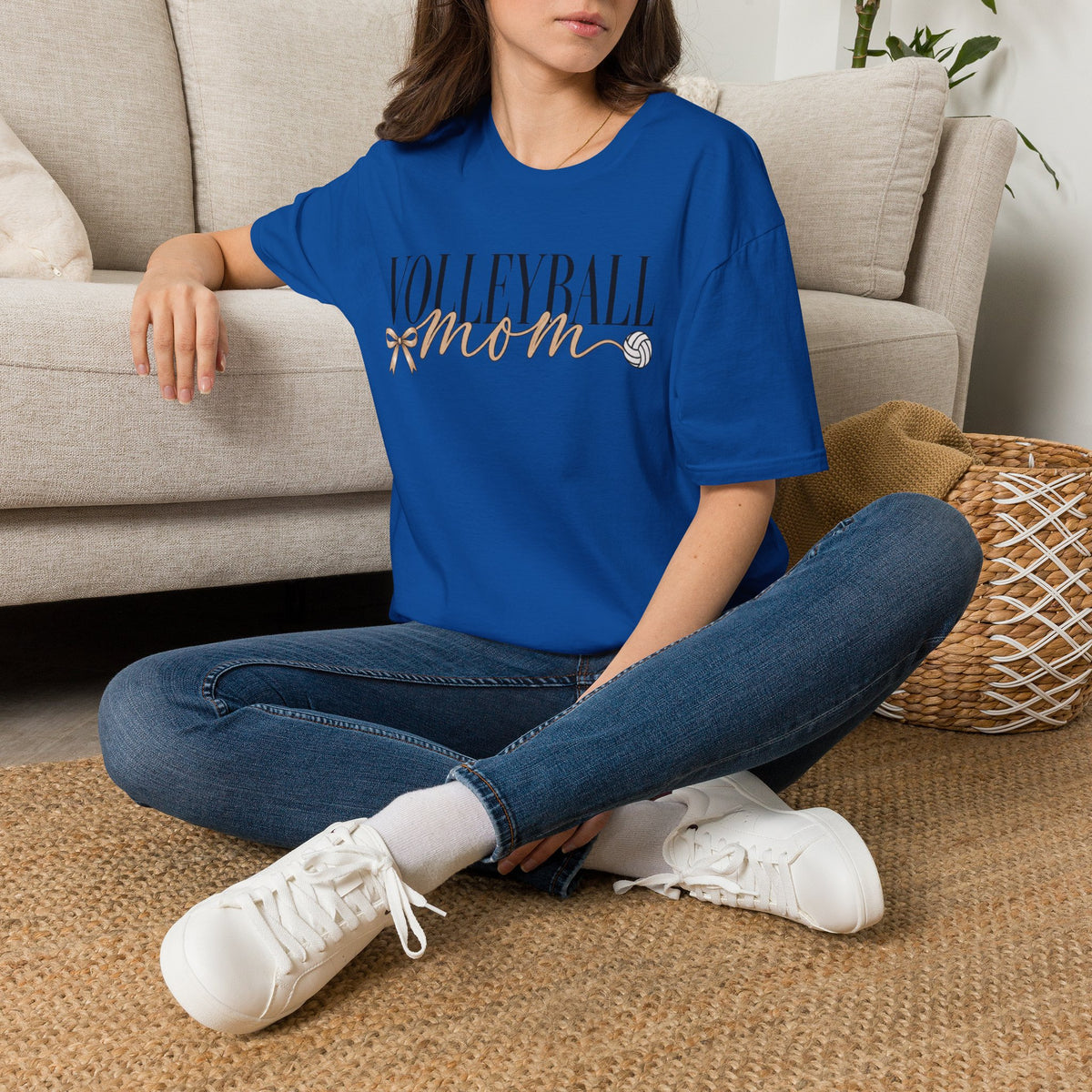 Custom Women Volleyball Mom T-Shirt
