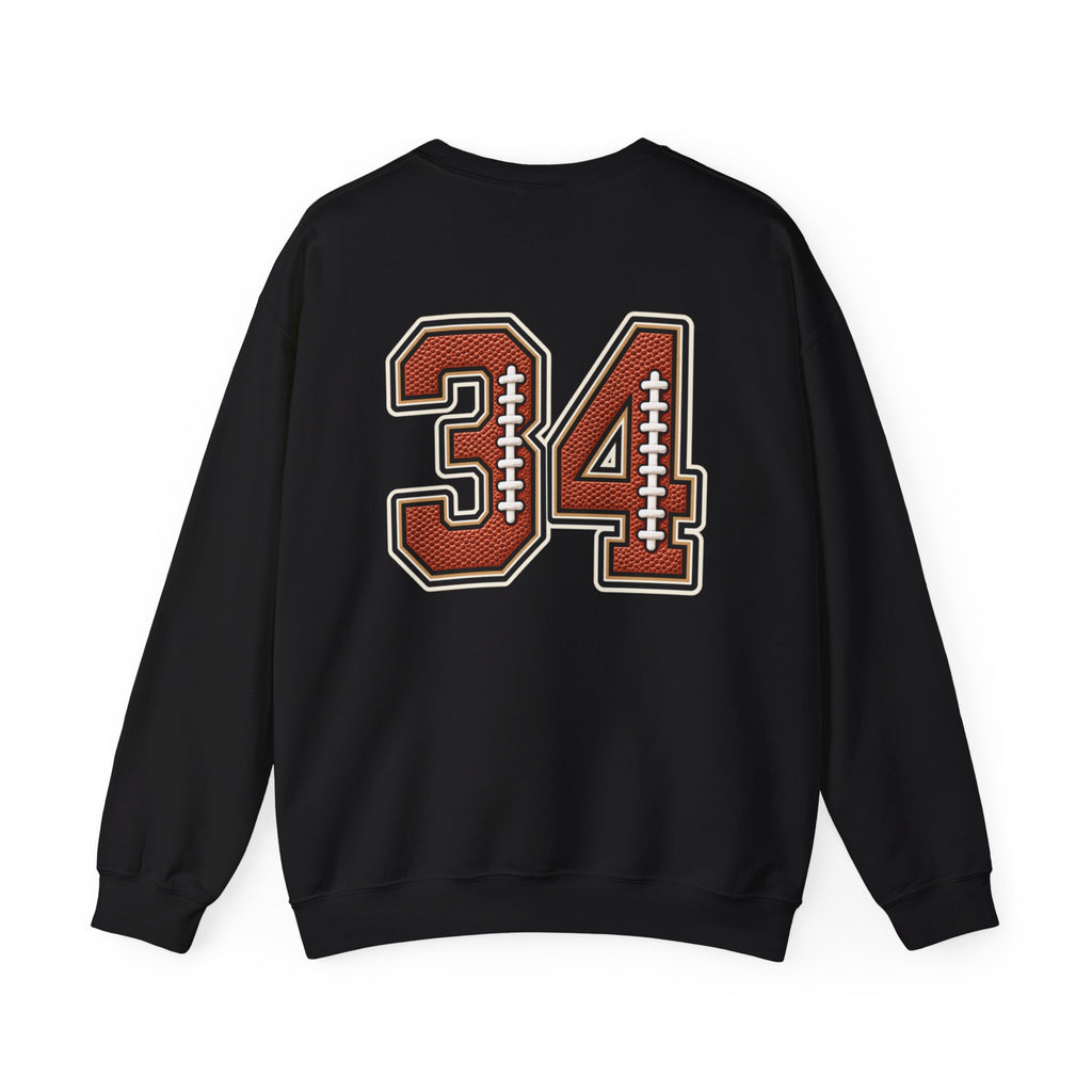 Customizable Women My Heart Is On That Field Crewneck Sweatshirt